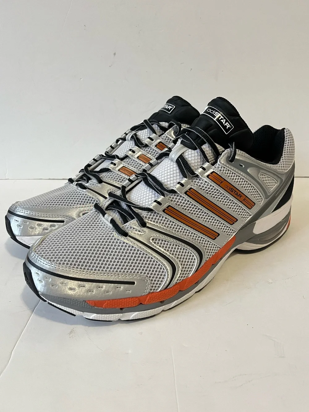 Adidas ADISTAR CONTROL 5 sneakers gray orange silver running shoe men’s size 16